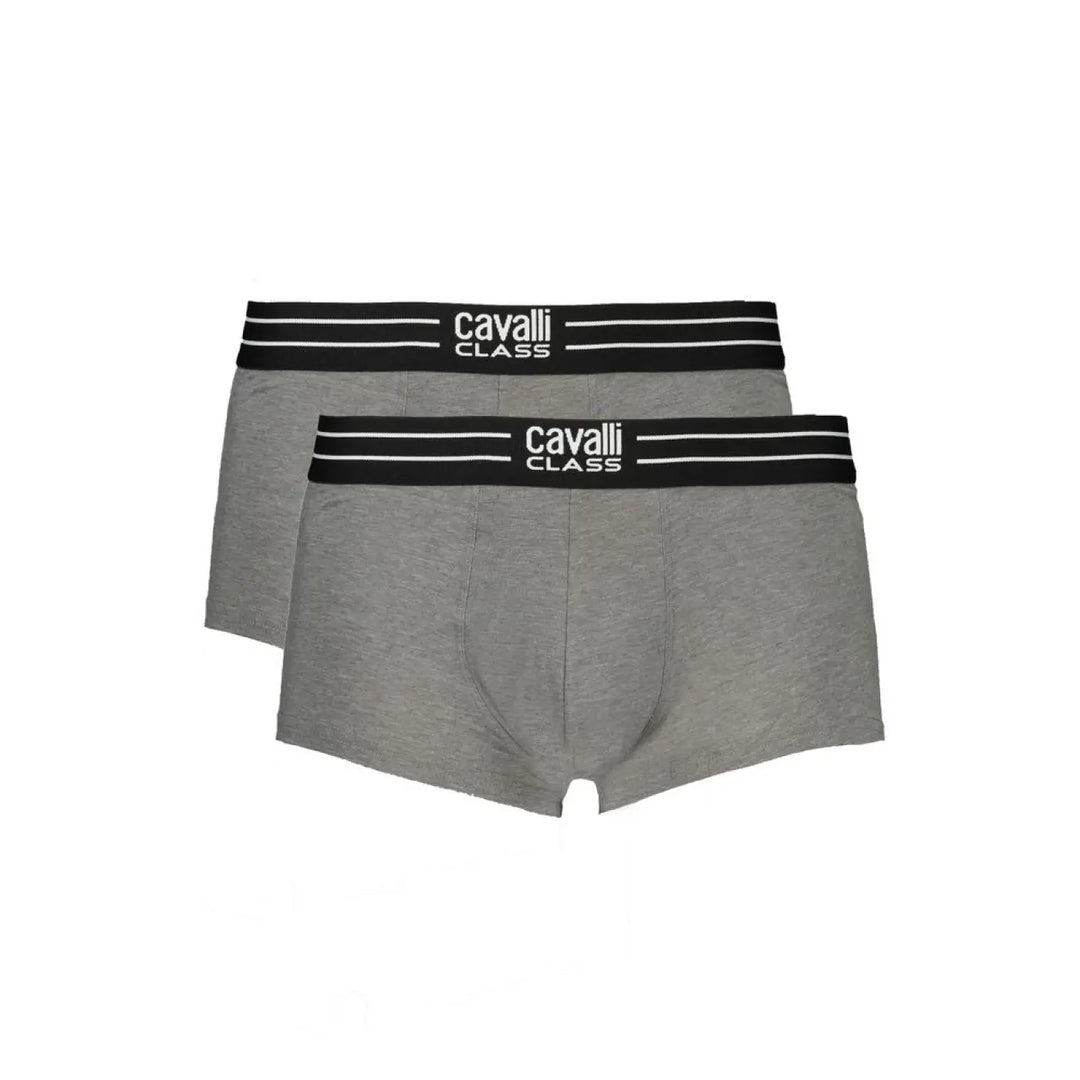 Cavalli Class Grigio Cotton Men’s Boxer Underwear