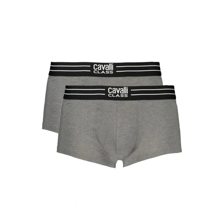 Cavalli Class Grigio Cotton Men’s Boxer Underwear