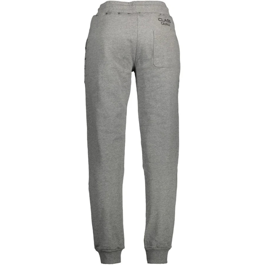 Cavalli Class Grigio Cotton Men’s Sports Trouser