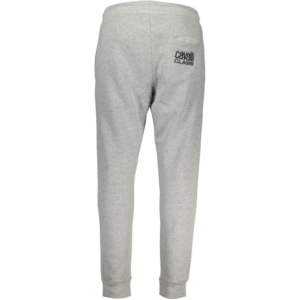 Cavalli Class Grigio Polyester Men’s Sweatpant