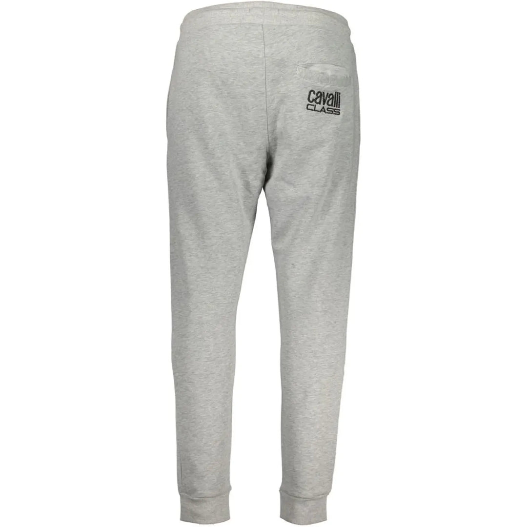 Cavalli Class Grigio Polyester Men’s Sweatpant