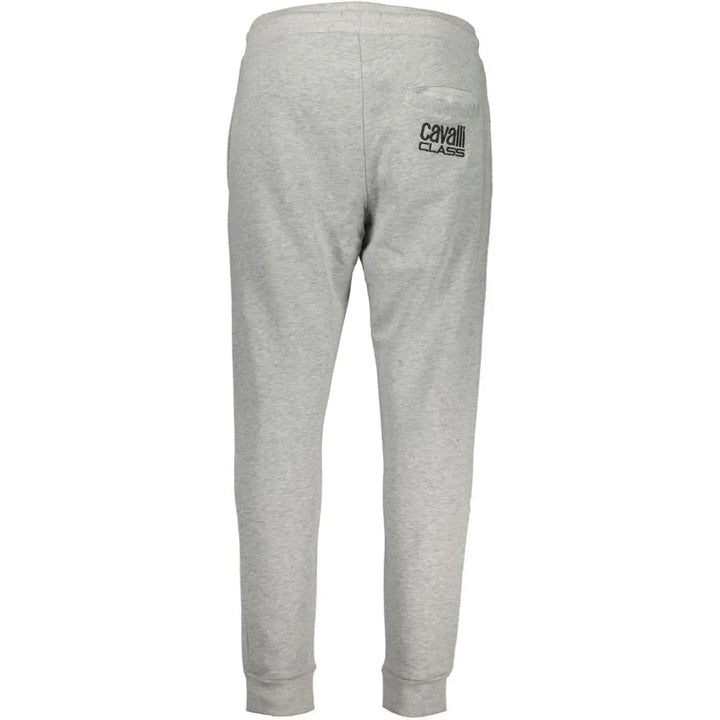 Cavalli Class Grigio Polyester Men’s Sweatpant