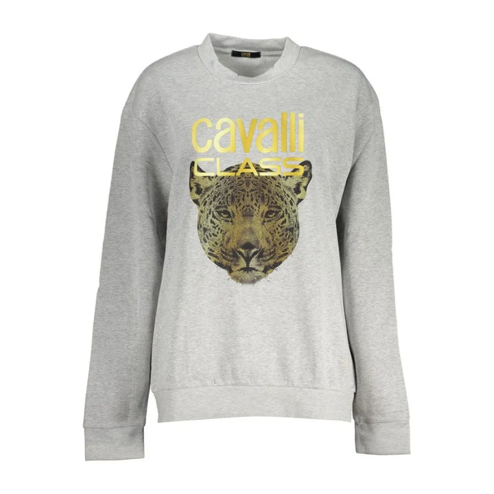 Cavalli Class Grigio Polyester Woman Sweatshirt