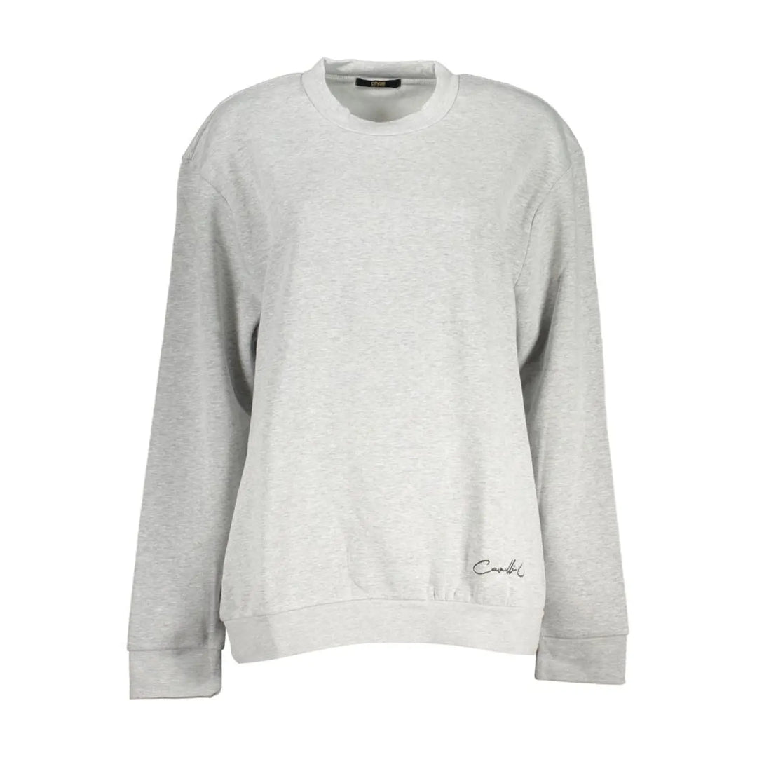Cavalli Class Grigio Polyester Women Sweatshirt