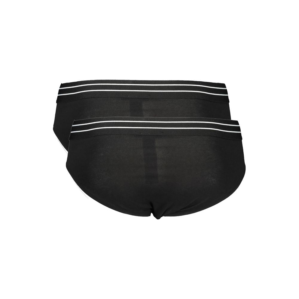 Cavalli Class Nero Cotton Men’s Underwear Slip