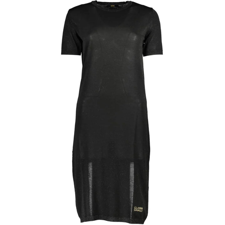Cavalli Class Nero Viscosa Women Dress