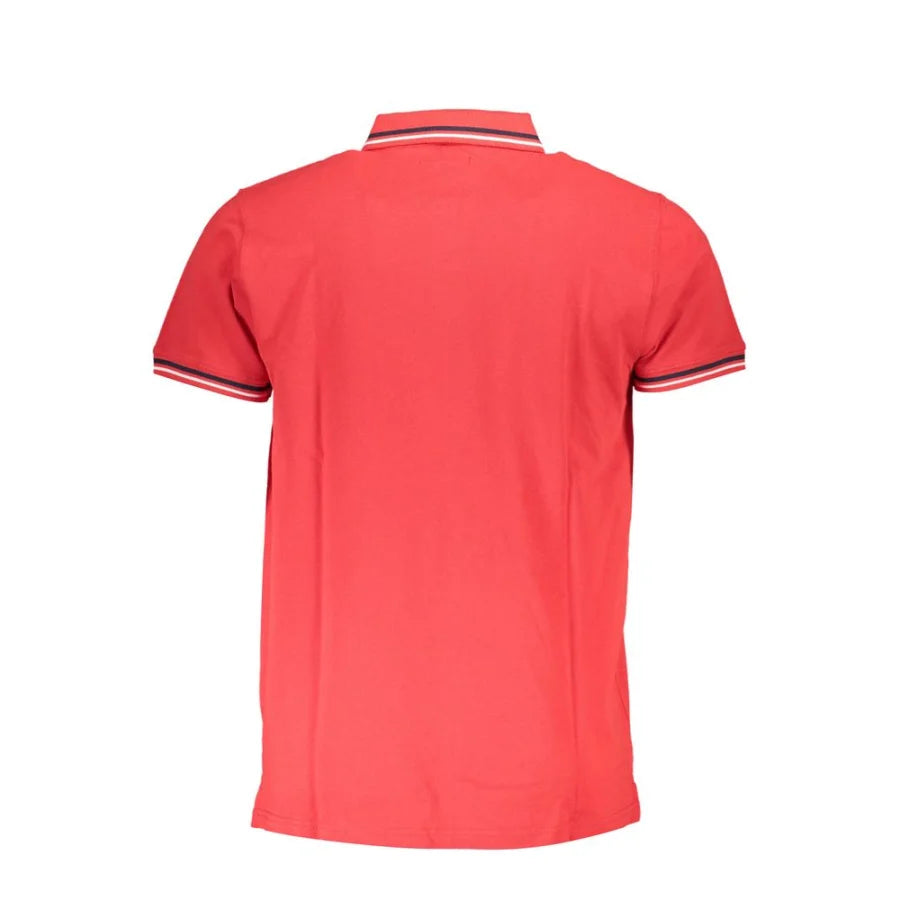 Cavalli Class Red Cotton Men Polo Shirt