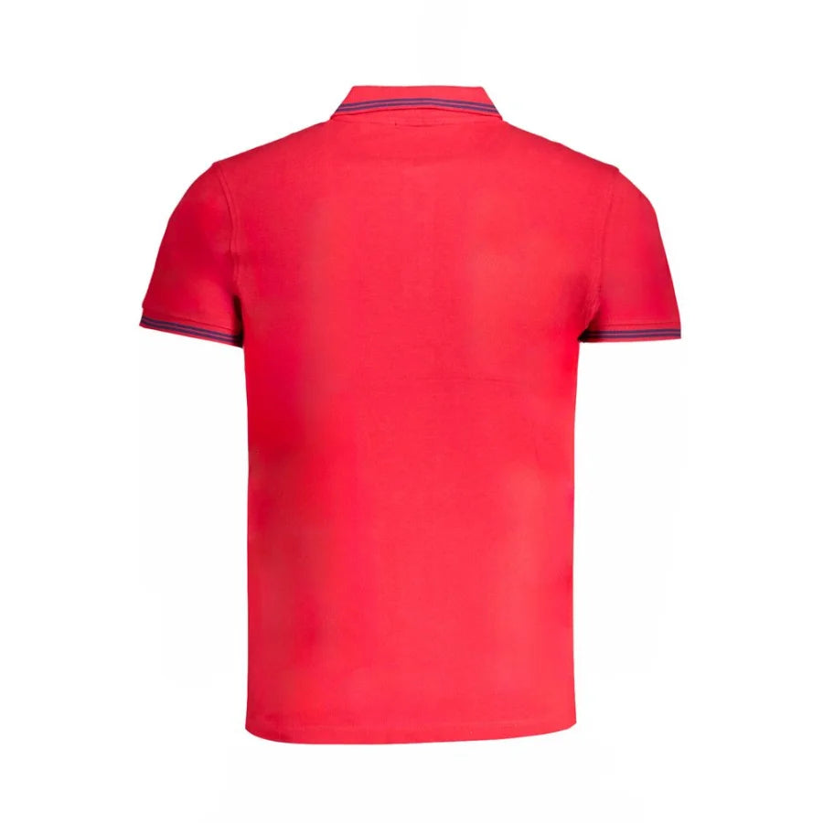 Cavalli Class Red Cotton Men Polo Shirt