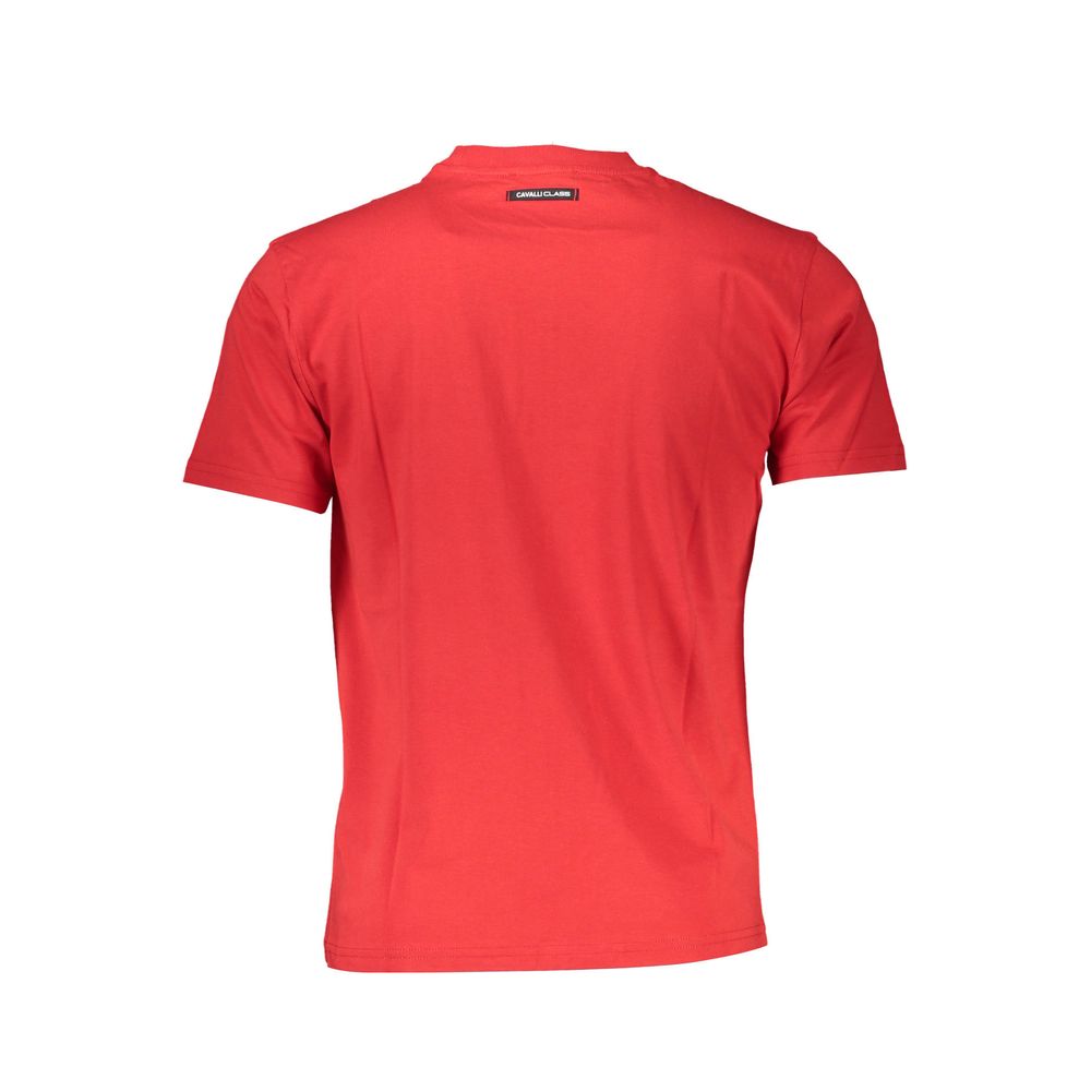 Cavalli Class Red Cotton Men T-shirt