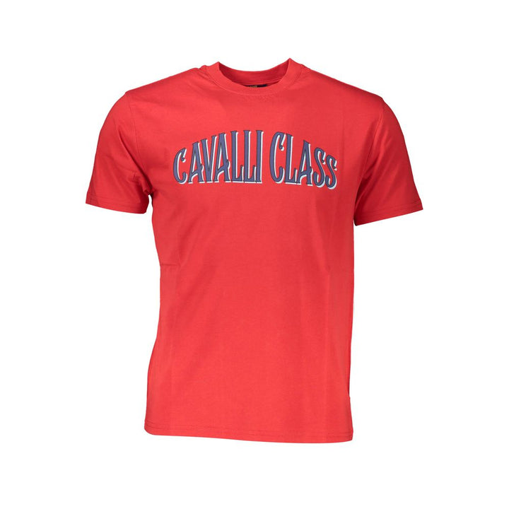 Cavalli Class Red Cotton Men T-shirt
