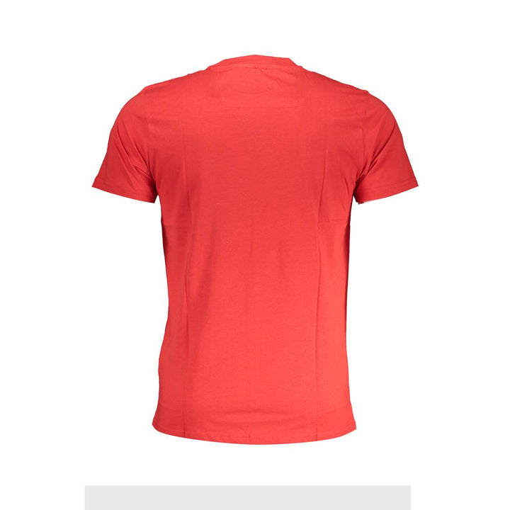 Cavalli Class Rosso Cotton Men T-shirt