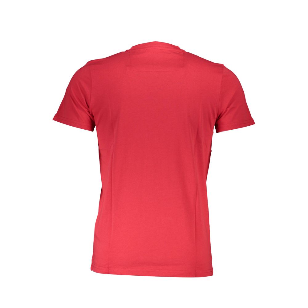 Cavalli Class Rosso Cotton Men T-shirt