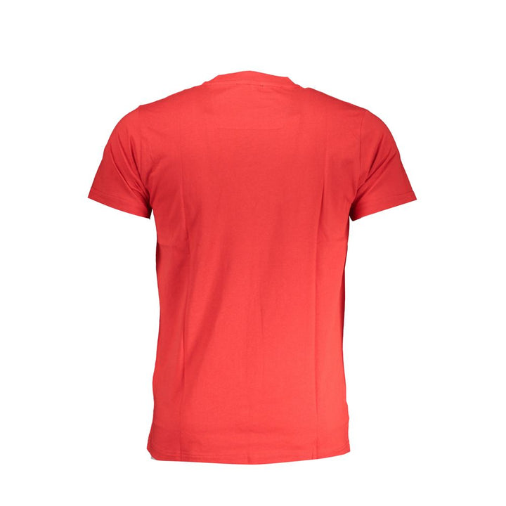 Cavalli Class Rosso Cotton Men T-shirt