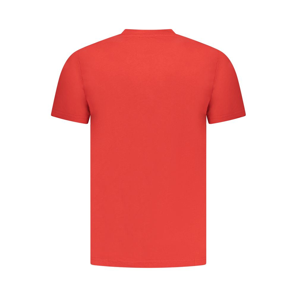 Cavalli Class Rosso Cotton Men T-shirt