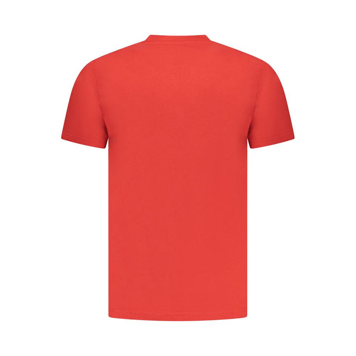 Cavalli Class Rosso Cotton Men T-shirt