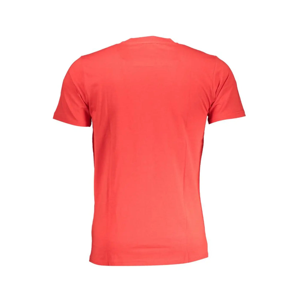Cavalli Class Rosso Cotton Men T-shirt