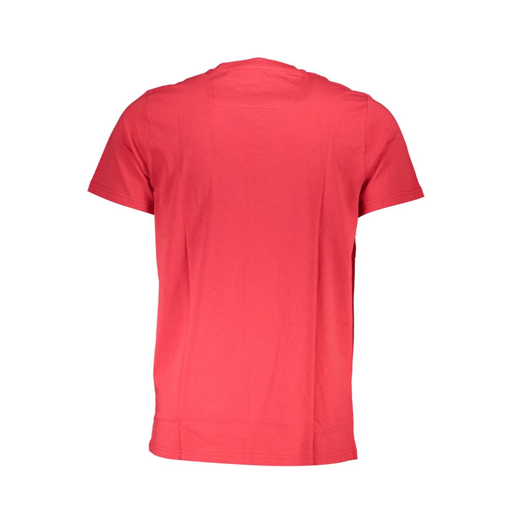 Cavalli Class Rosso Cotton Men T-shirt