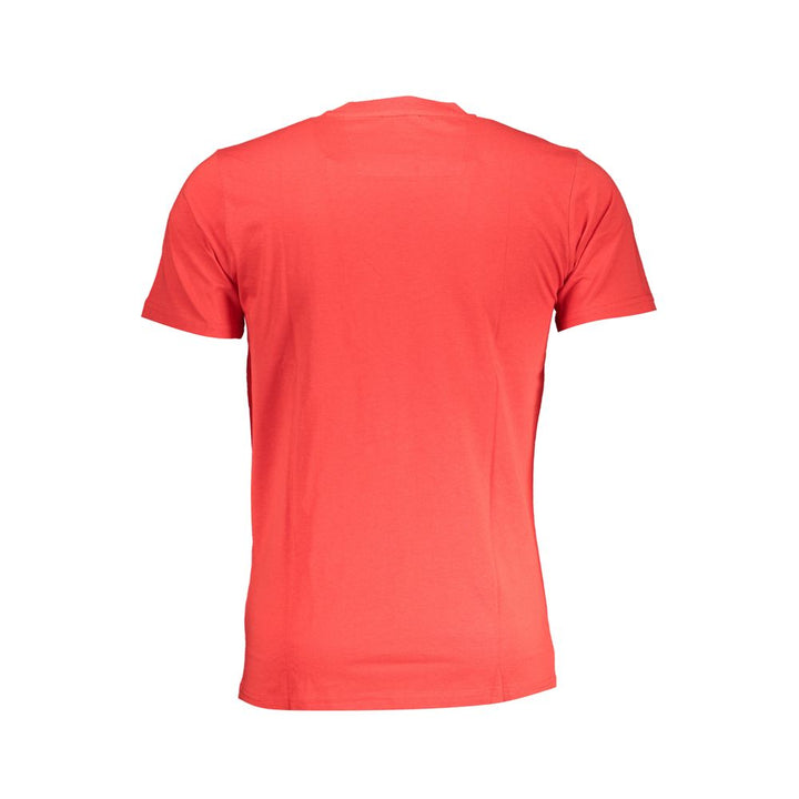 Cavalli Class Rosso Cotton Men T-shirt