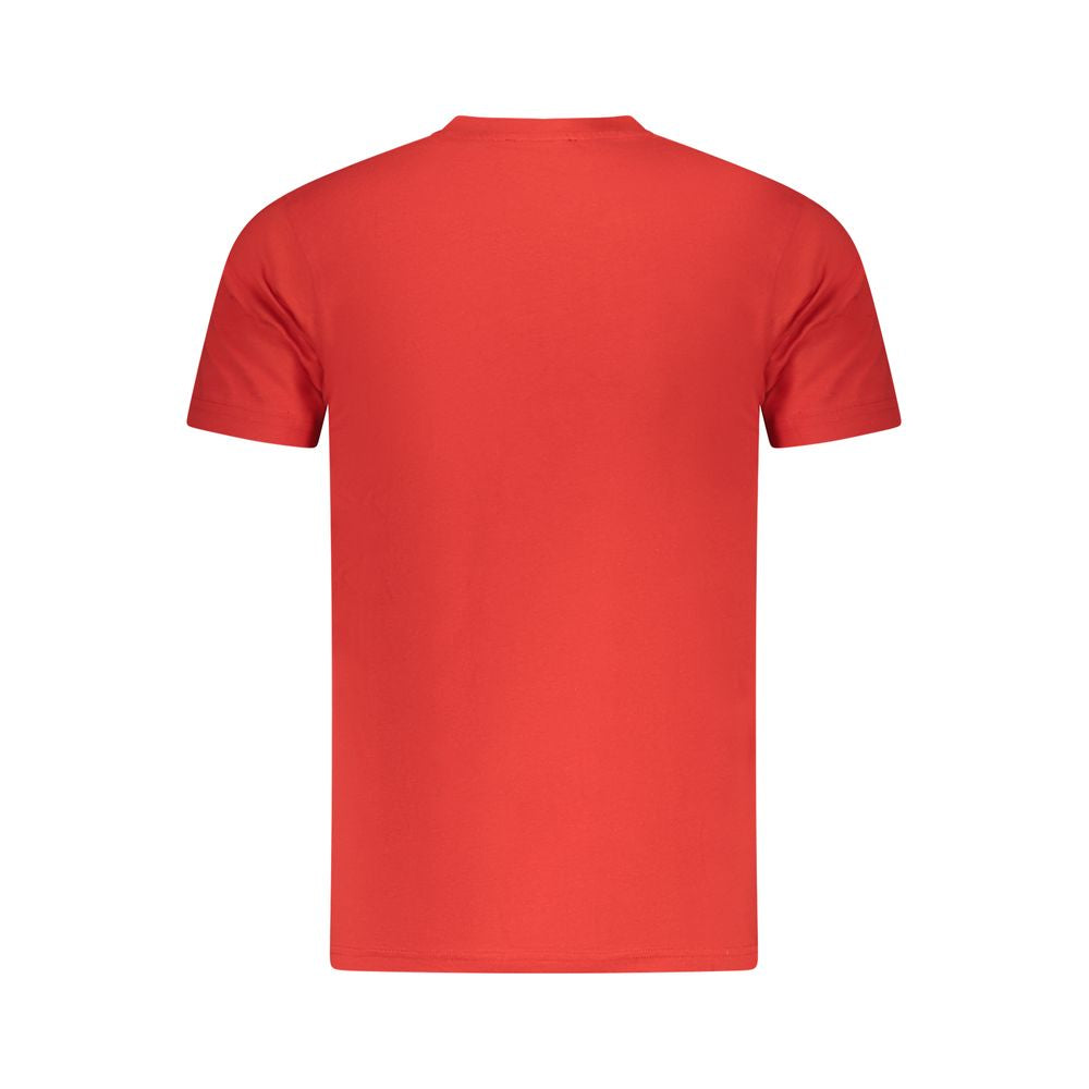 Cavalli Class Rosso Cotton Men T-shirt