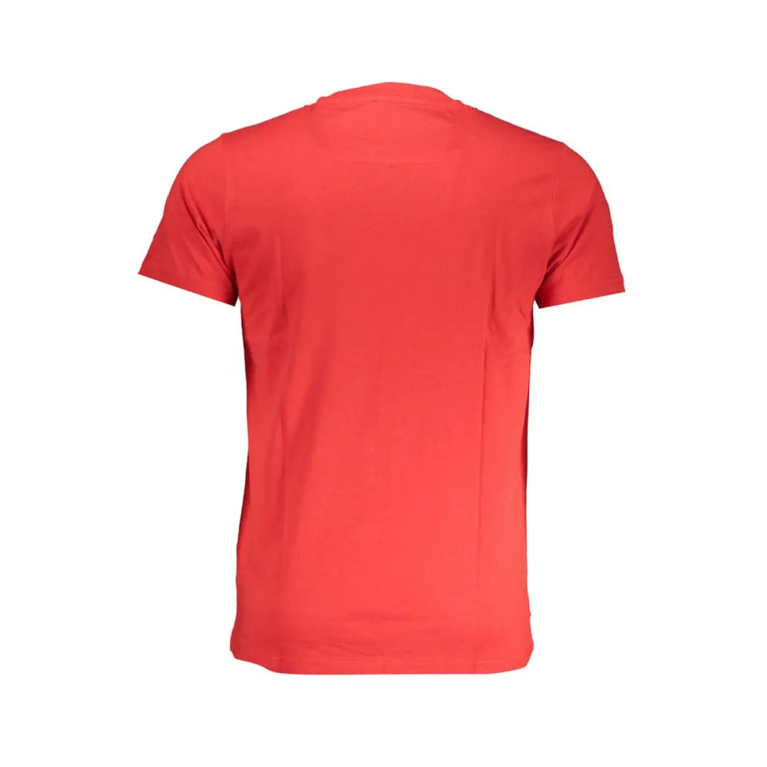 Cavalli Class Rosso Cotton Men T-shirt