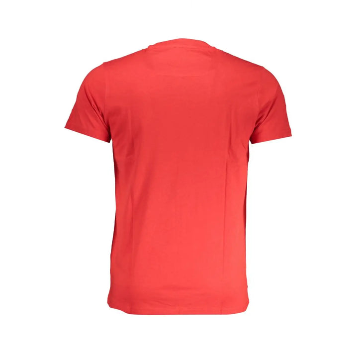 Cavalli Class Rosso Cotton Men T-shirt
