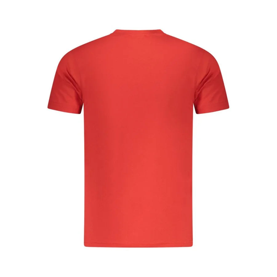 Cavalli Class Rosso Cotton Men T-Shirt