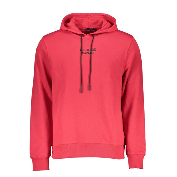 Cavalli Class Rosso Cotton Mens Sweatshirt