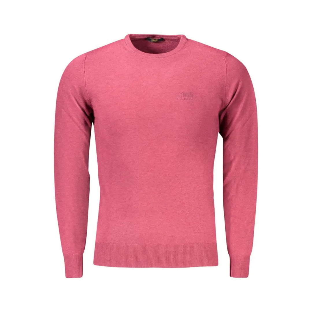 Cavalli Class Rosso Viscose Men Sweater