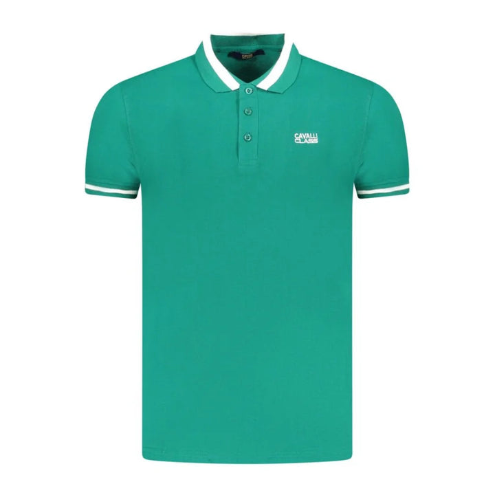 Cavalli Class Verde Cotton Men Polo