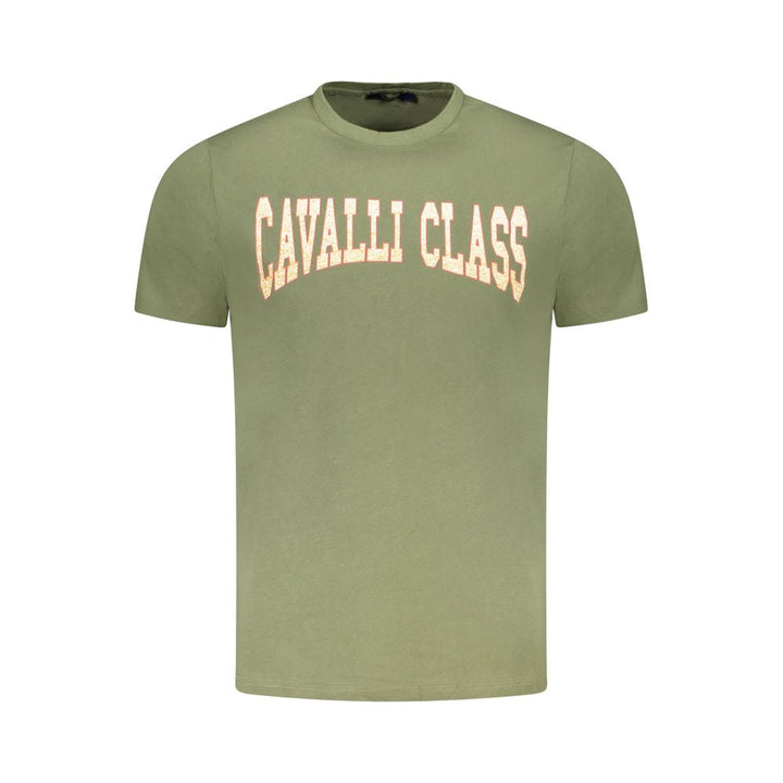 Cavalli Class Verde Cotton Men T-shirt