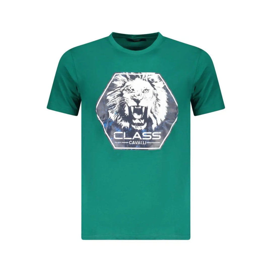 Cavalli Class Verde Cotton Men T-shirt