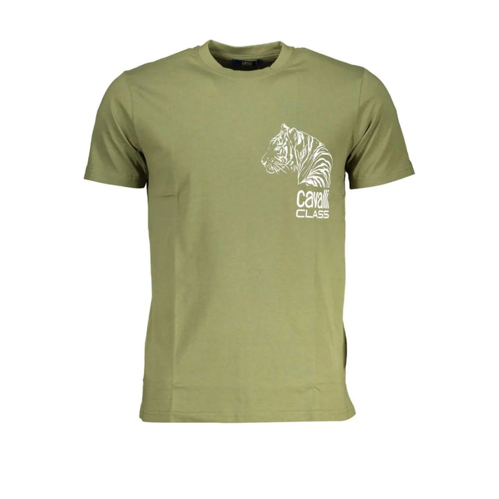 Cavalli Class Verde Cotton Men T-shirt