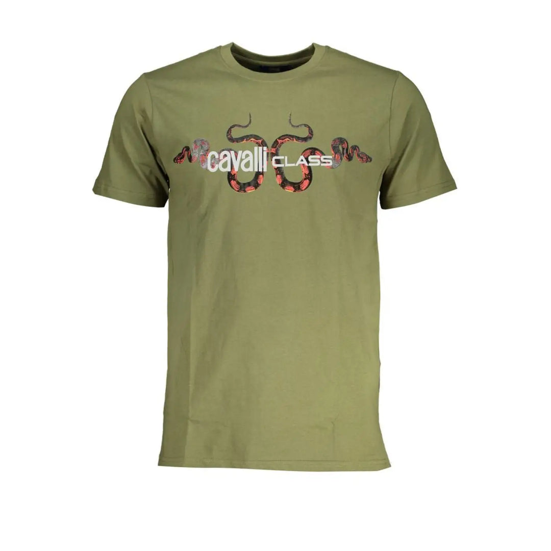 Cavalli Class Verde Cotton Men T-shirt