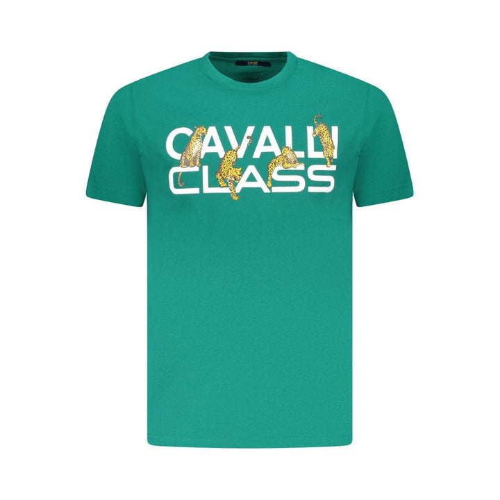 Cavalli Class Verde Cotton Men T-shirt