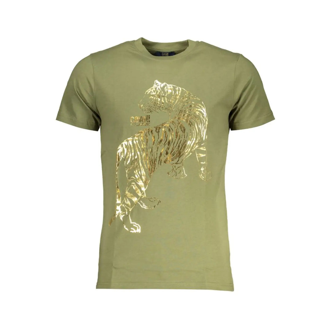 Cavalli Class Verde Cotton Men T-shirt