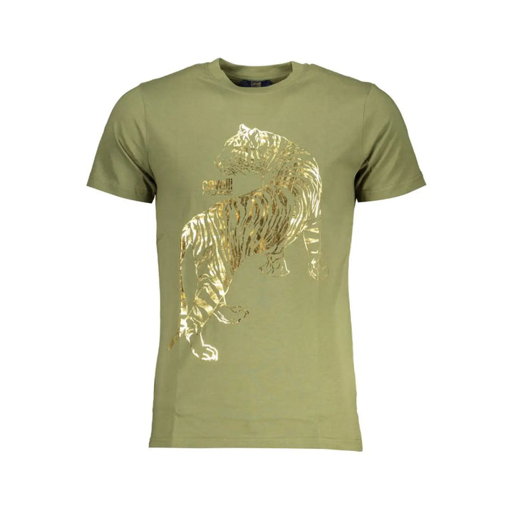 Cavalli Class Verde Cotton Men T-shirt