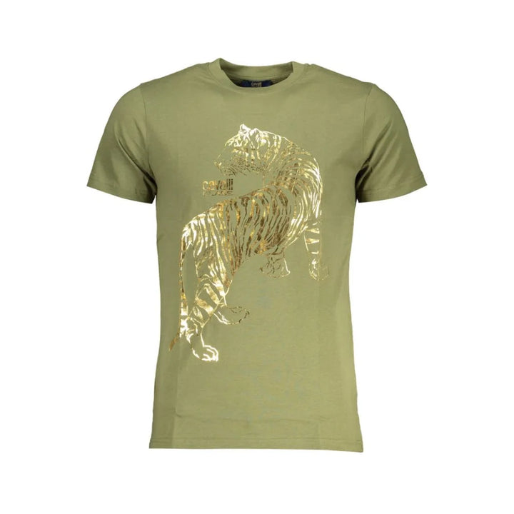 Cavalli Class Verde Cotton Men T-Shirt