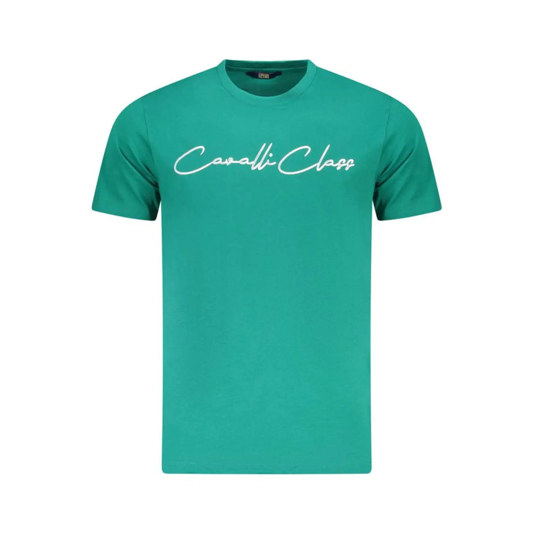 Cavalli Class Verde Cotton Men T-Shirt