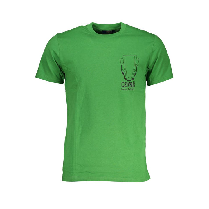 Cavalli Class Verde Cotton Mens T-shirt
