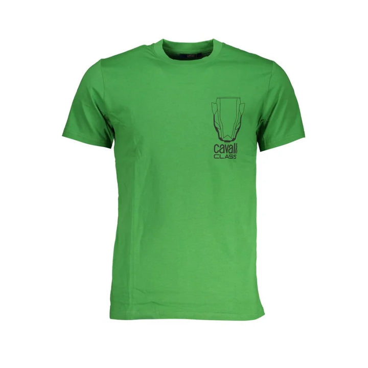 Cavalli Class Verde Cotton Mens T-Shirt