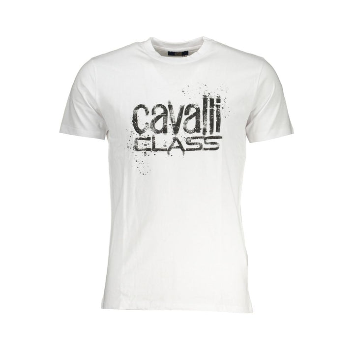 Cavalli Class White Cotton Men T-shirt