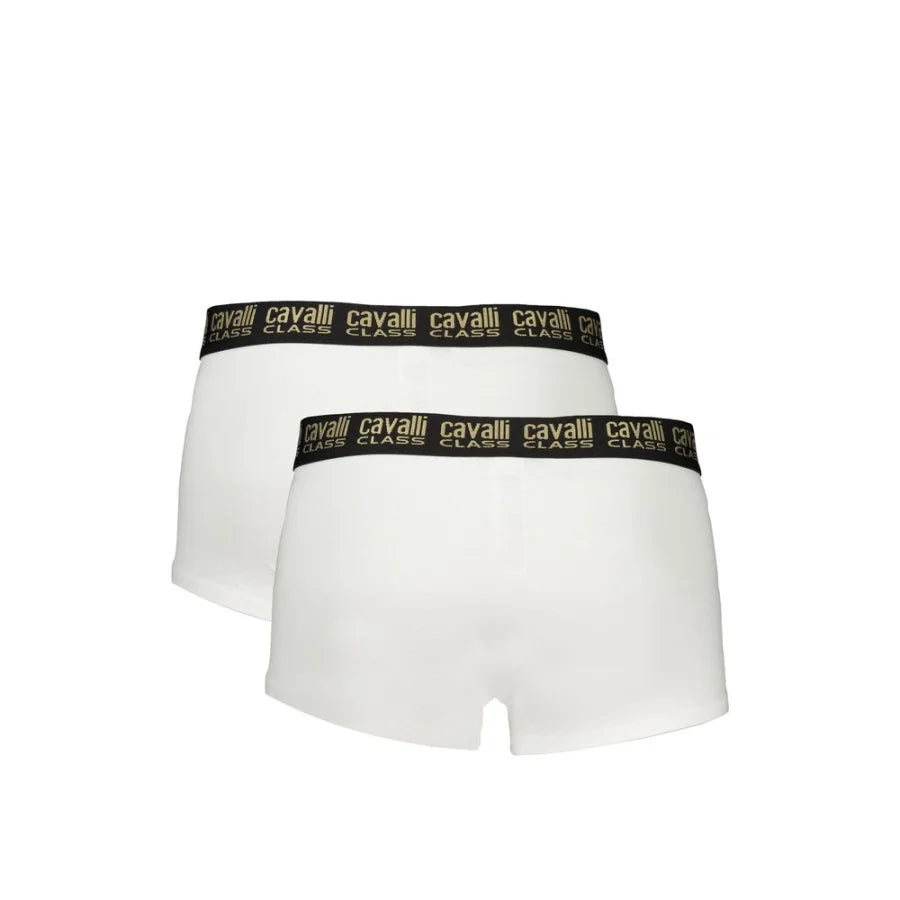 Cavalli Class White Cotton Men’s Boxer Briefs