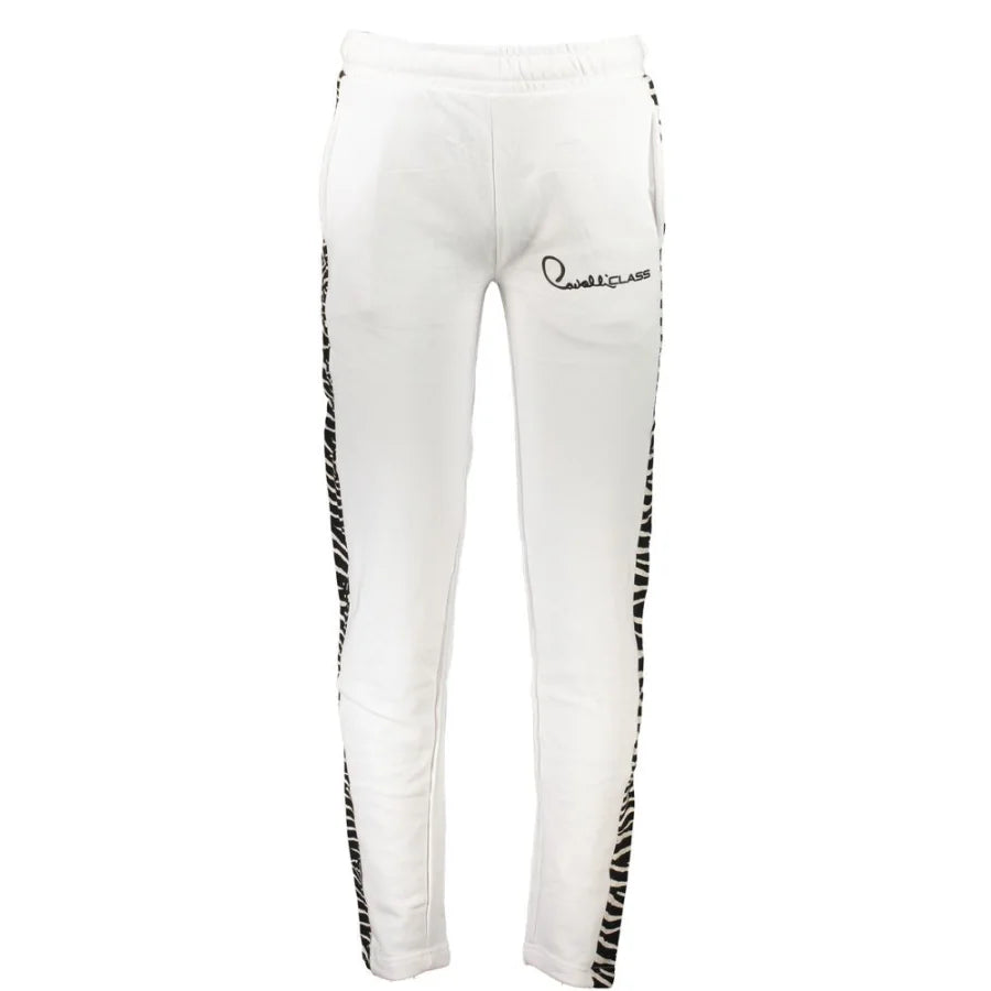 Cavalli Class White Cotton Men’s Sweatpant