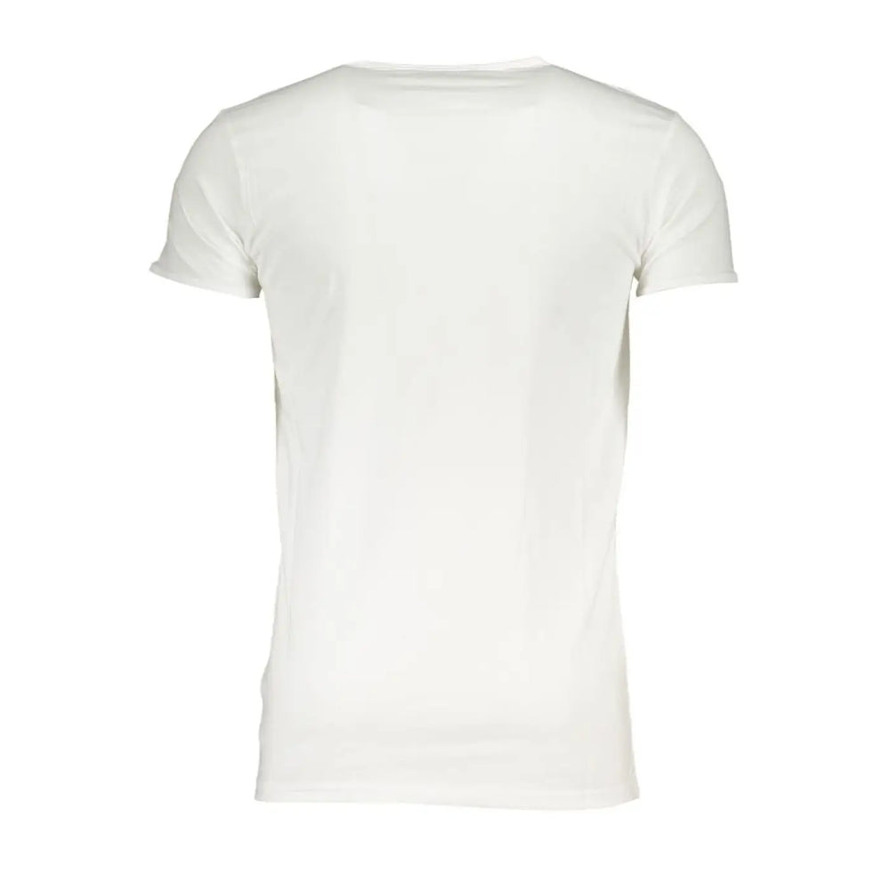 Cavalli Class White Cotton Men’s T-shirt