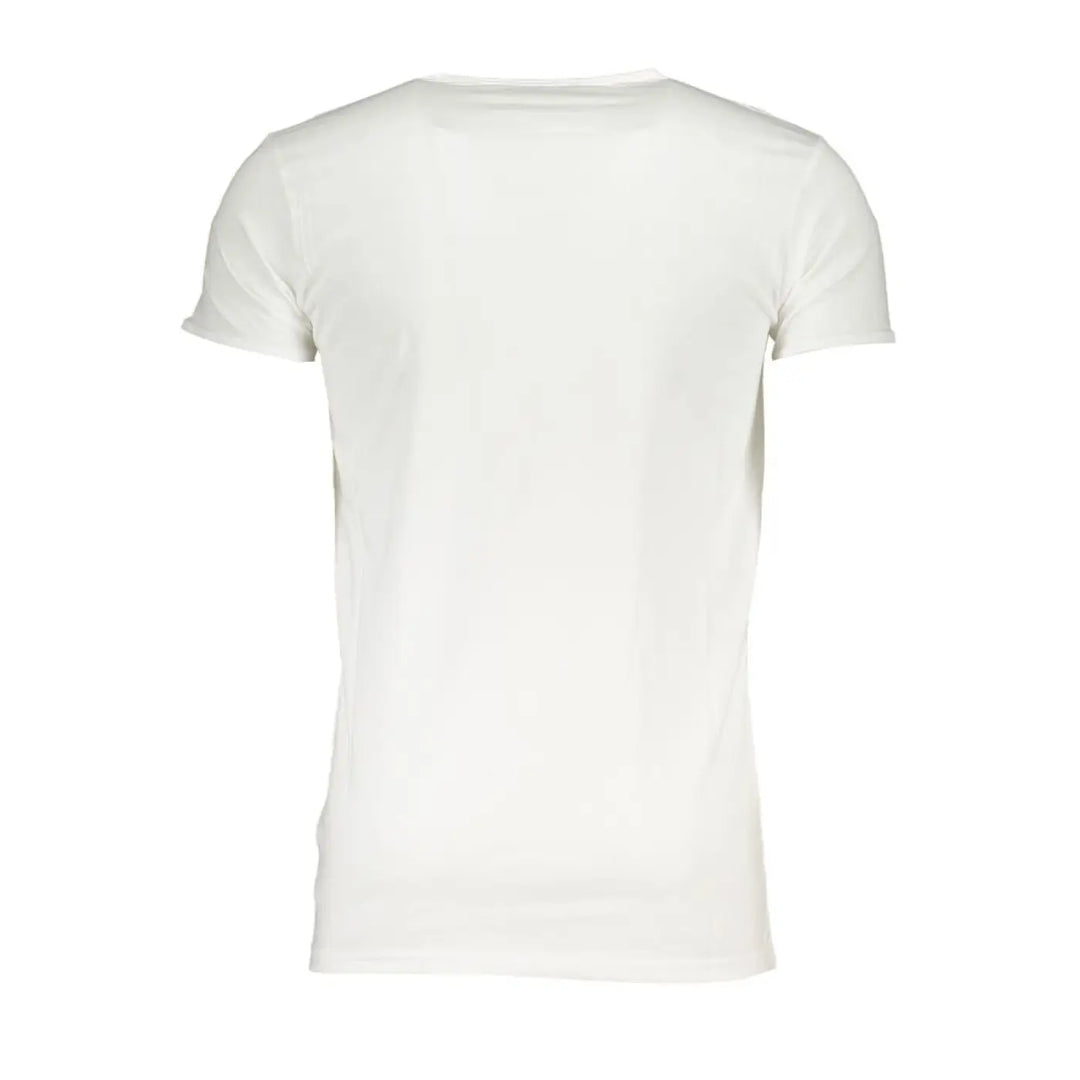 Cavalli Class White Cotton Men’s T-shirt