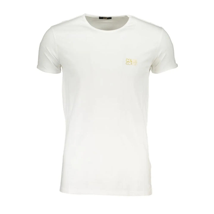 Cavalli Class White Cotton Men’s T-shirt