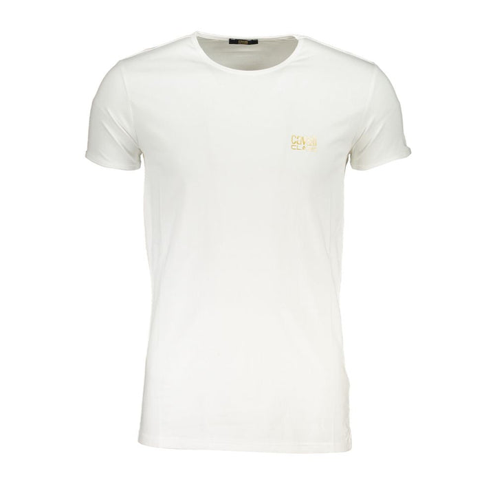 Cavalli Class White Cotton T-shirt