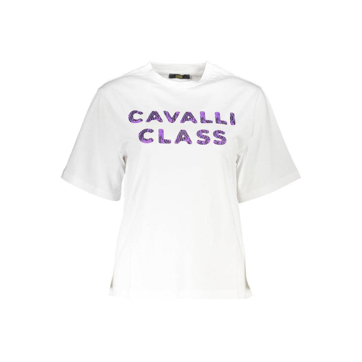 Cavalli Class - White Cotton T-Shirt