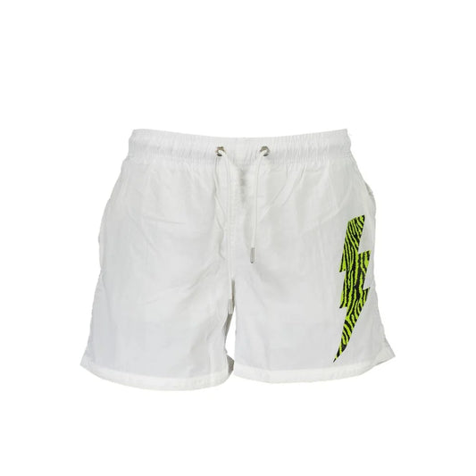 Cavalli Class White Polyamide Men’s Swim Boxer