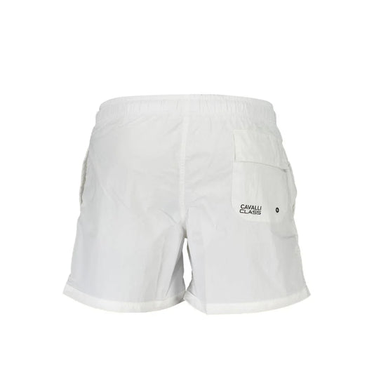 Cavalli Class White Polyamide Men’s Swim Boxer